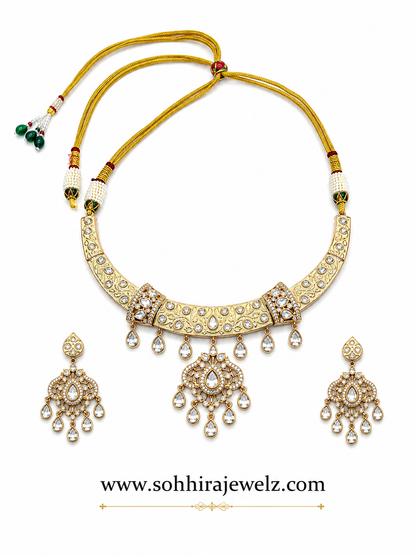 Yellow Polki Meenakari Necklace (HASLI)