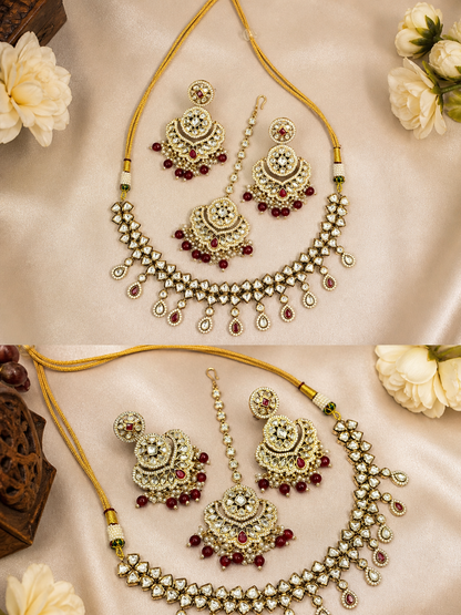 Empress Kundan Ruby Bridal Jewellery Set