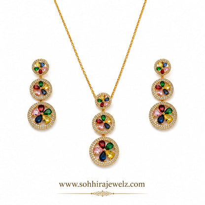 Bloom Orbit Multicolour Pendant Set