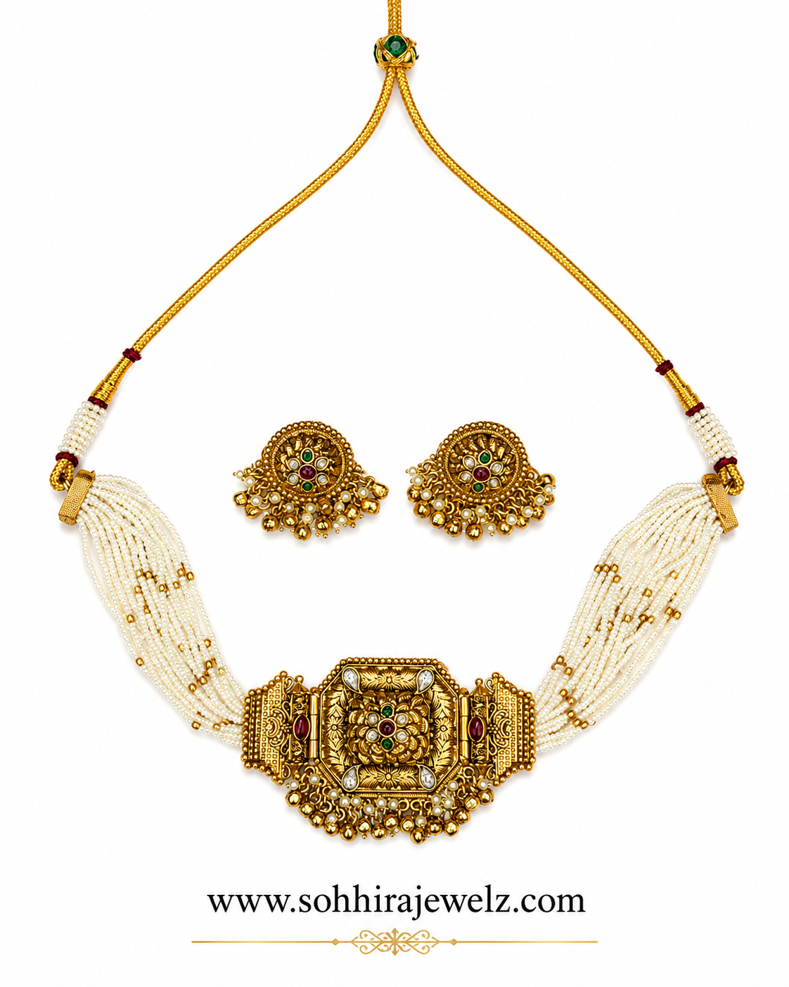Nakshi Pearl Choker Set