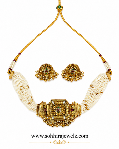 Nakshi Pearl Choker Set