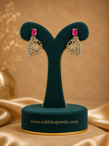 Ruby Swirl Diamond Necklace