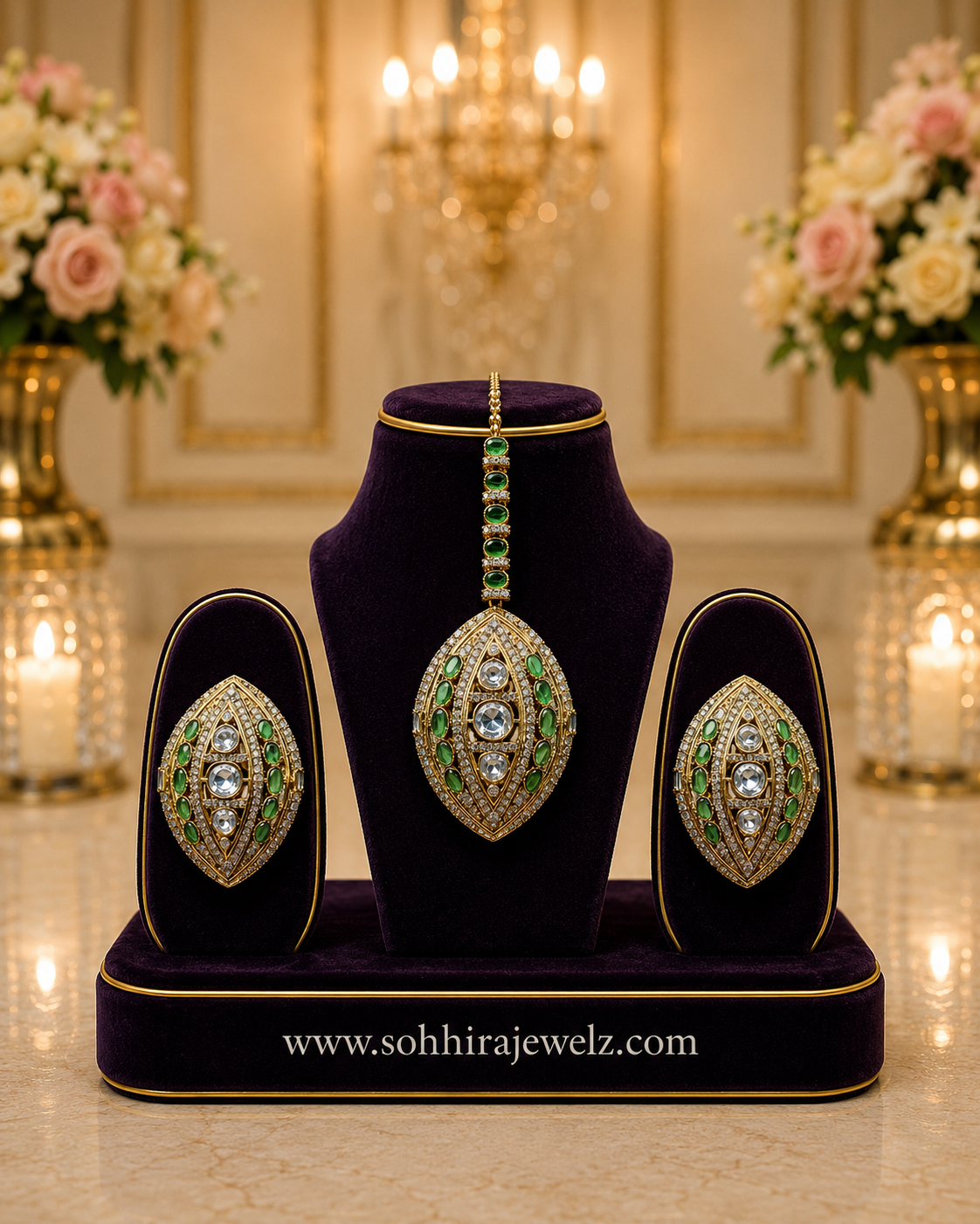 Emerald Marquise Polki Necklace