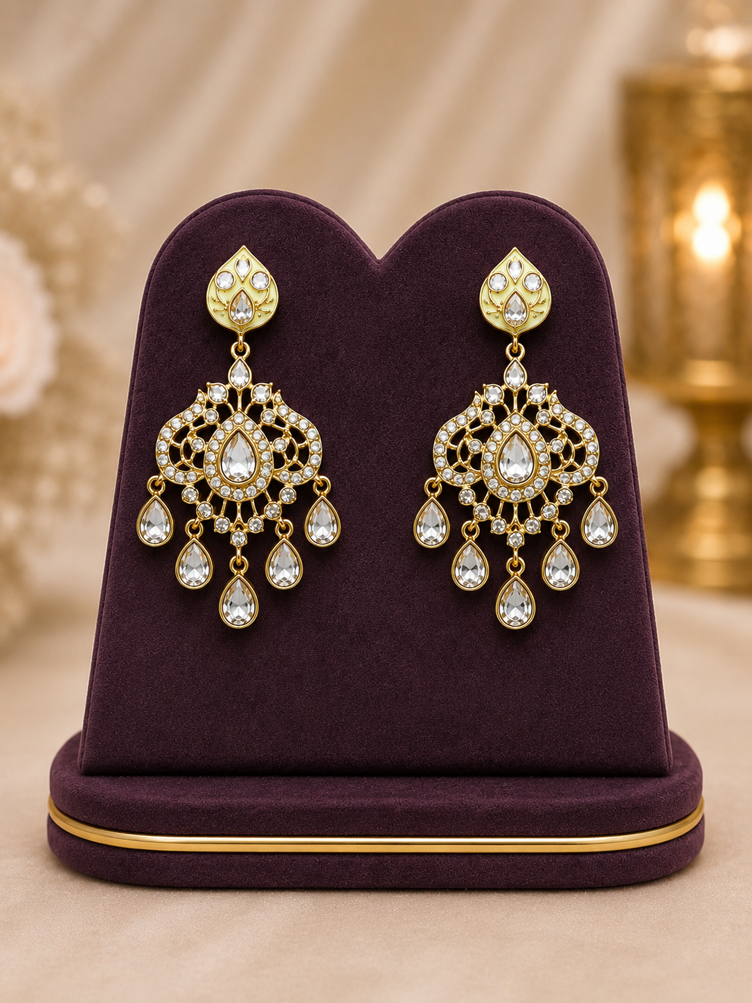 Yellow Polki Meenakari Necklace (HASLI)