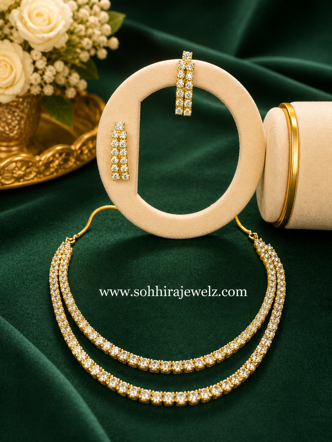 Sohhira Double Layer Diamond Necklace