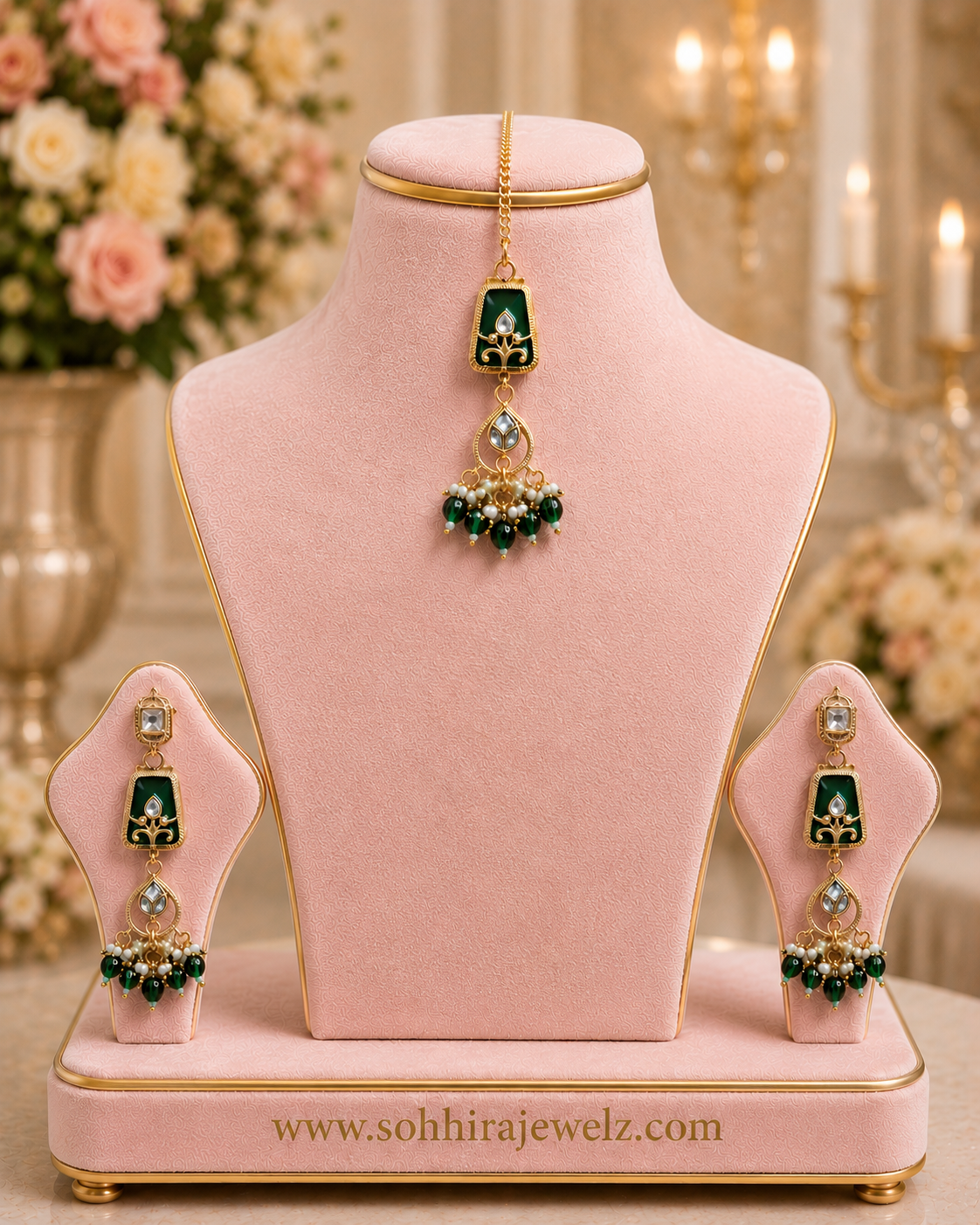 Queen's Emerald Heritage Necklace Set
