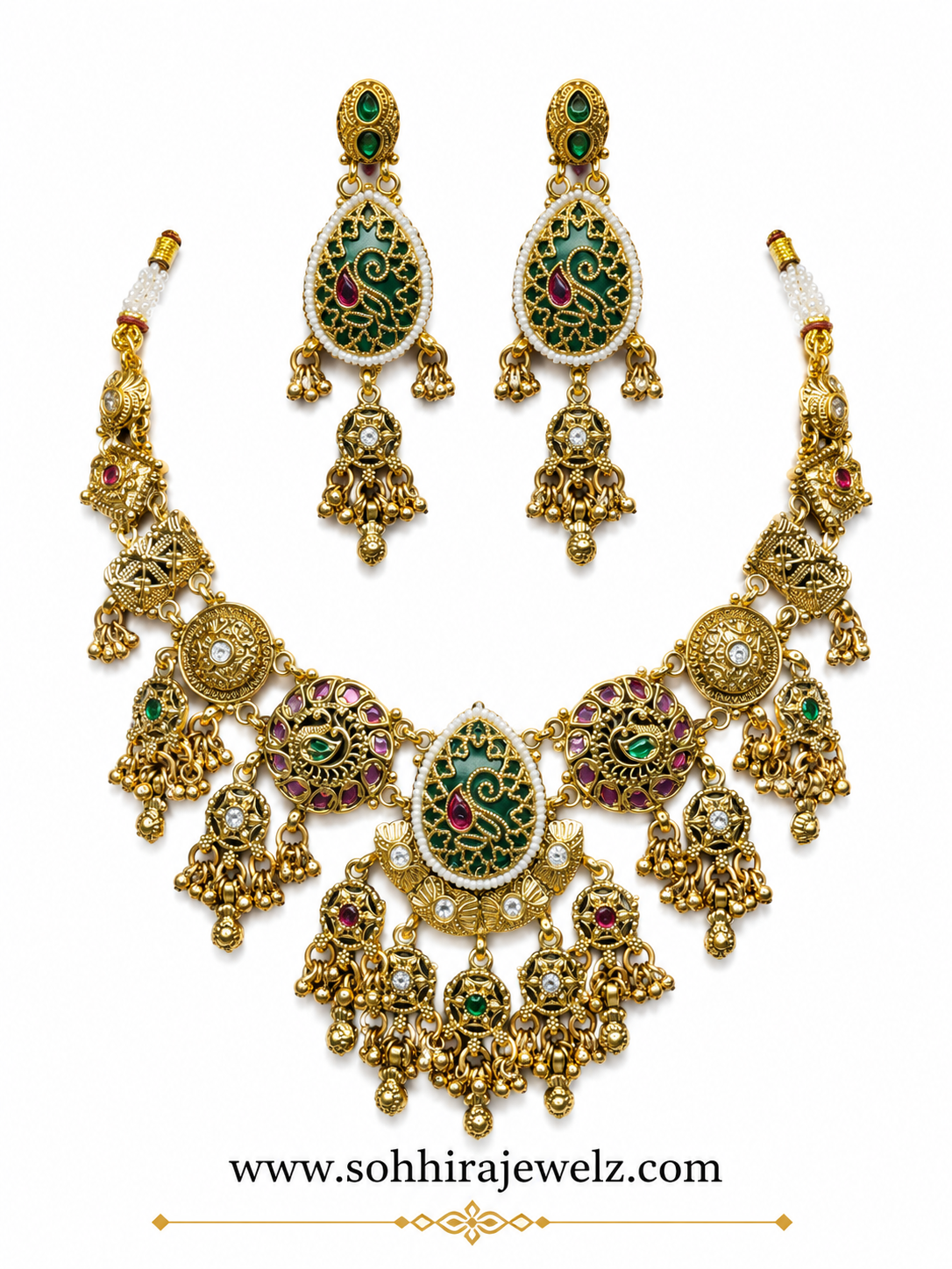 Maharani Veena Necklace Set