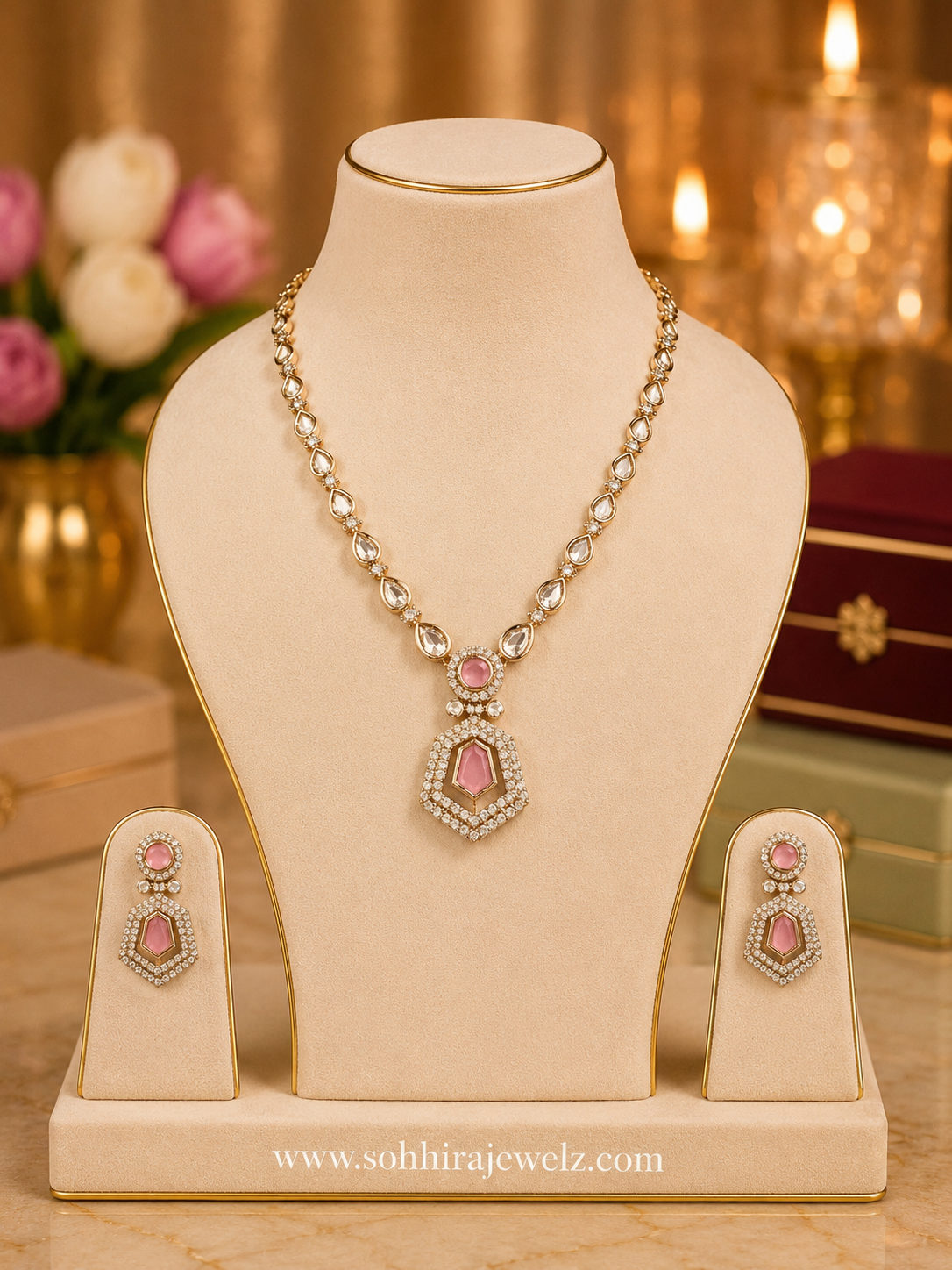 The Rosé Duchess Pendant Set