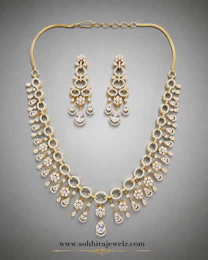 Cascade Circle AD Necklace Set