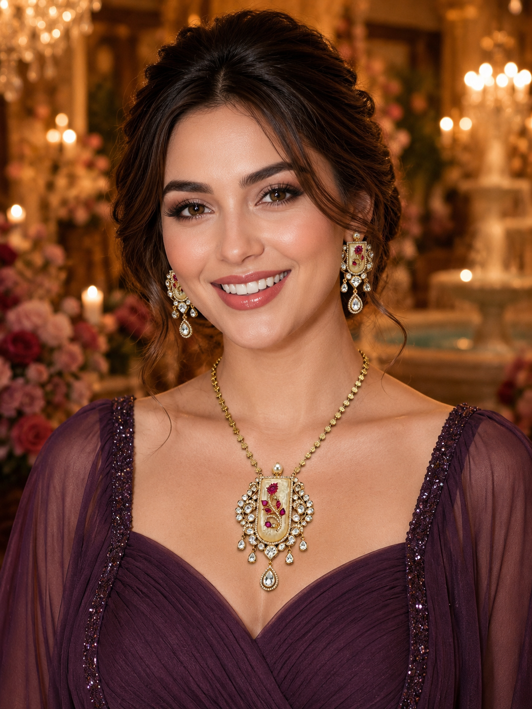Rose Ivory AD Pendant