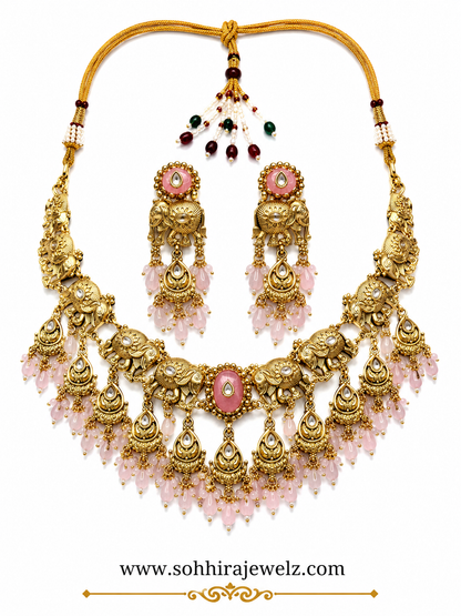 The Vicereine Pink Heritage Necklace Set