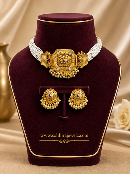 Nakshi Pearl Choker Set