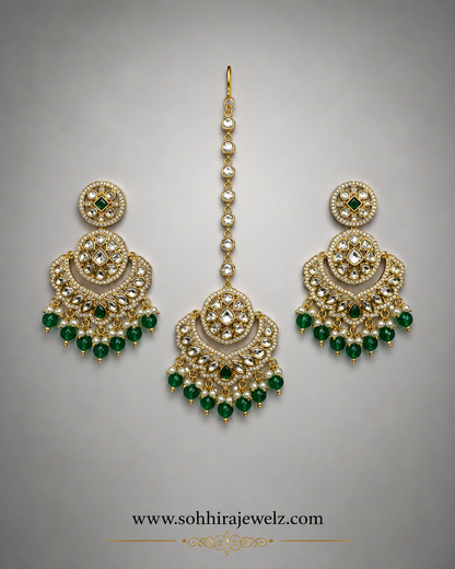 Emerald Royale Maang Tikka Set