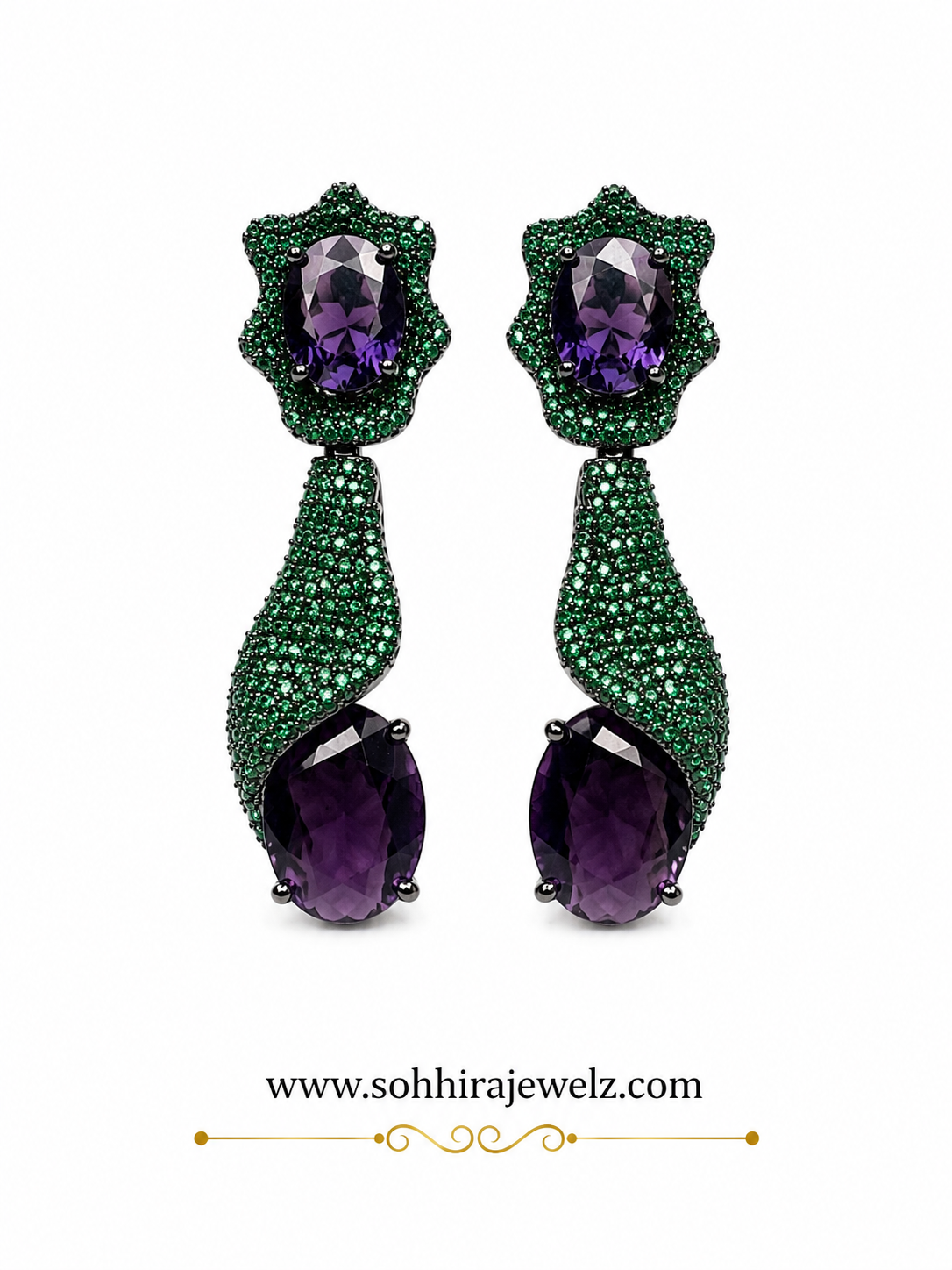 Emerald Enchantress Drop Earrings