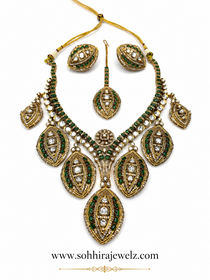 Emerald Marquise Polki Necklace