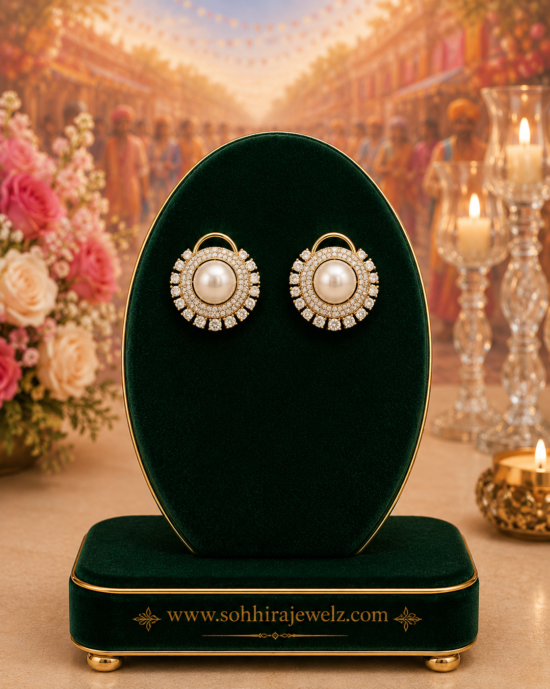 Luna Pearl Diamond Necklace Set