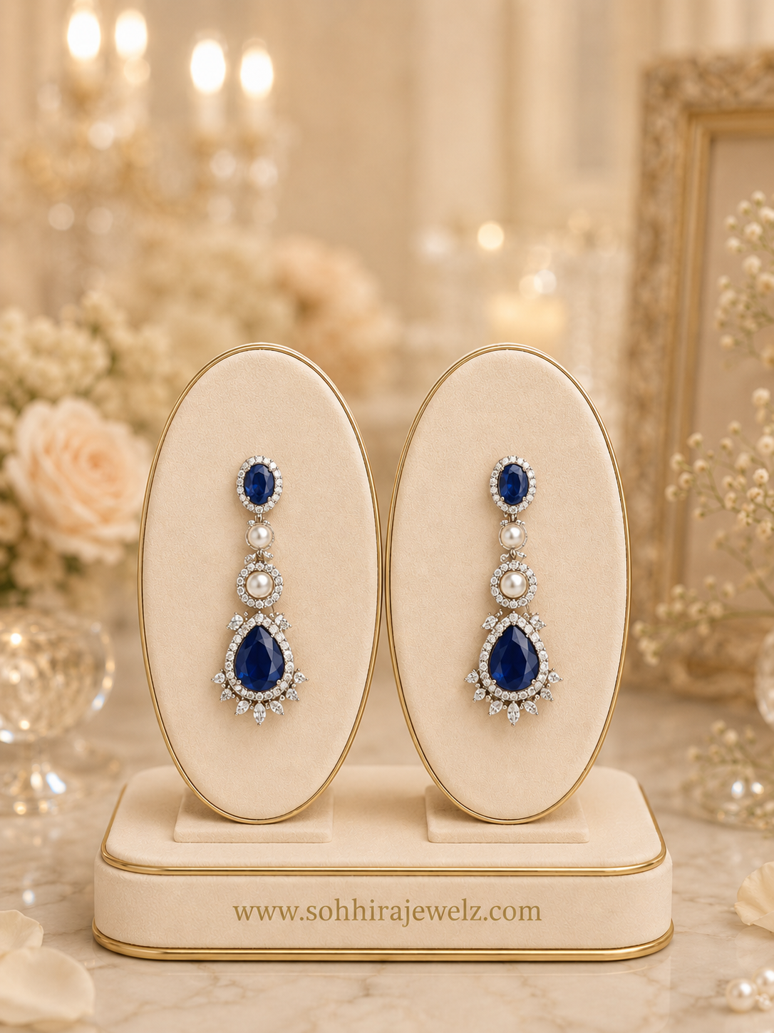 Sapphire Celeste Diamond Necklace Set