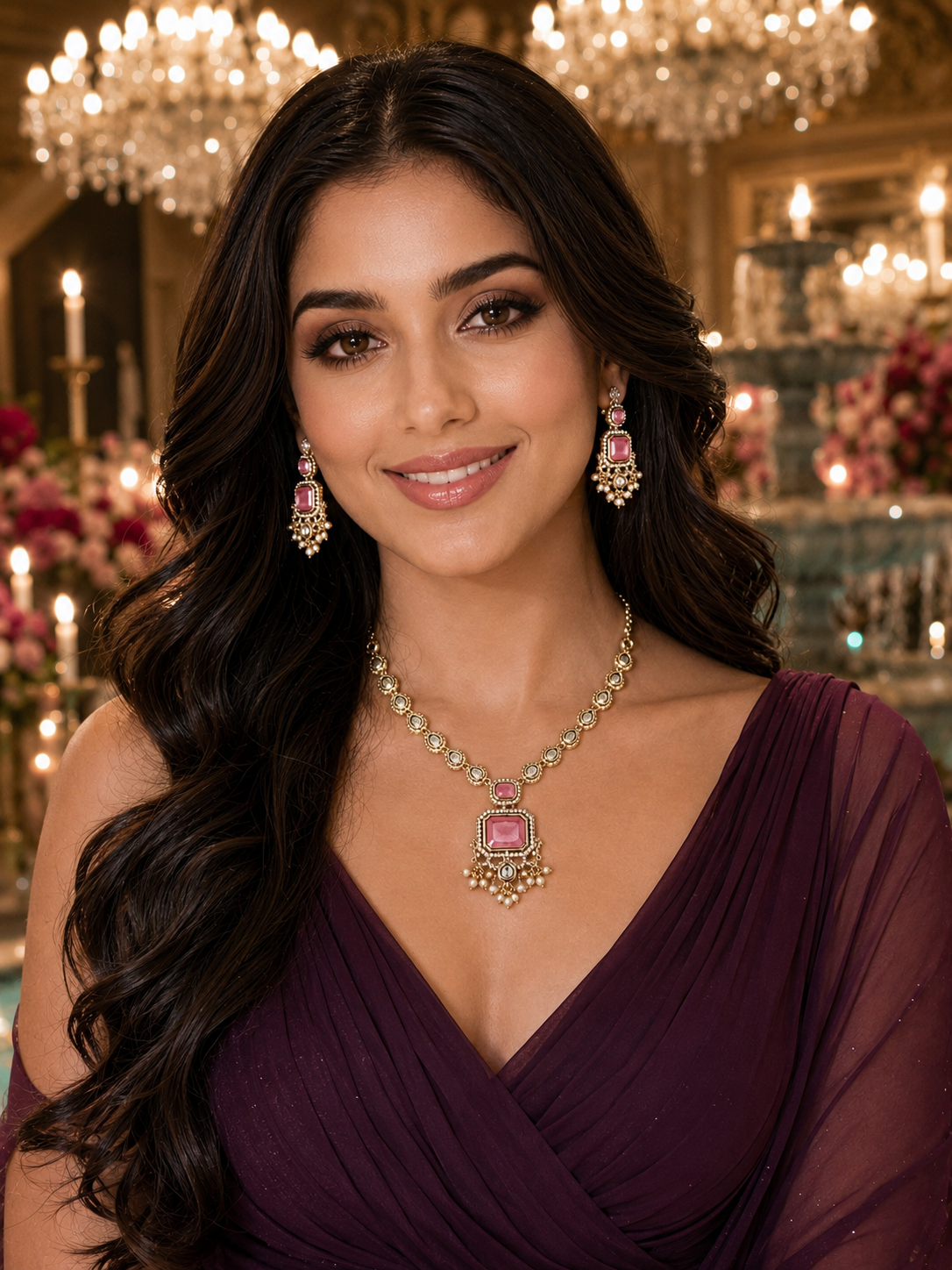 Rose Reign Pendant Set