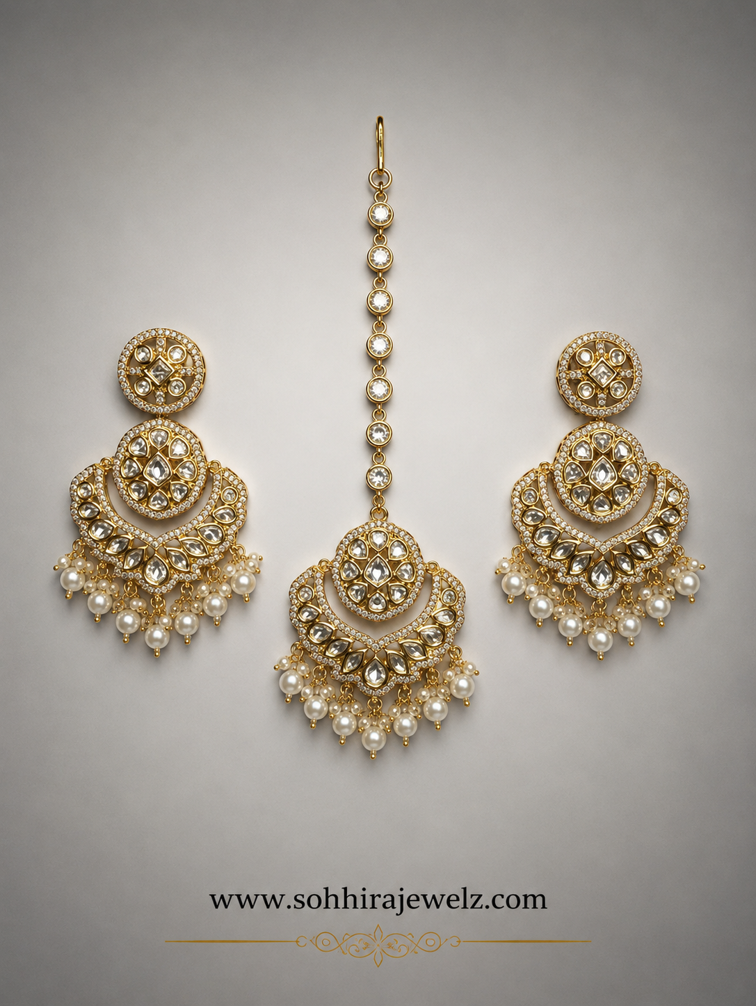 Pearl Royale Maang Tikka Set