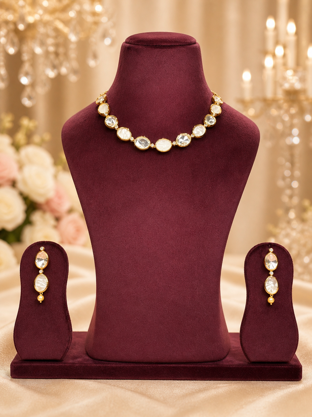 The Moonlit Polki Necklace