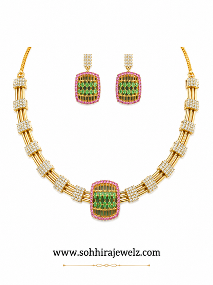 Jade Garden CZ Diamond Necklace