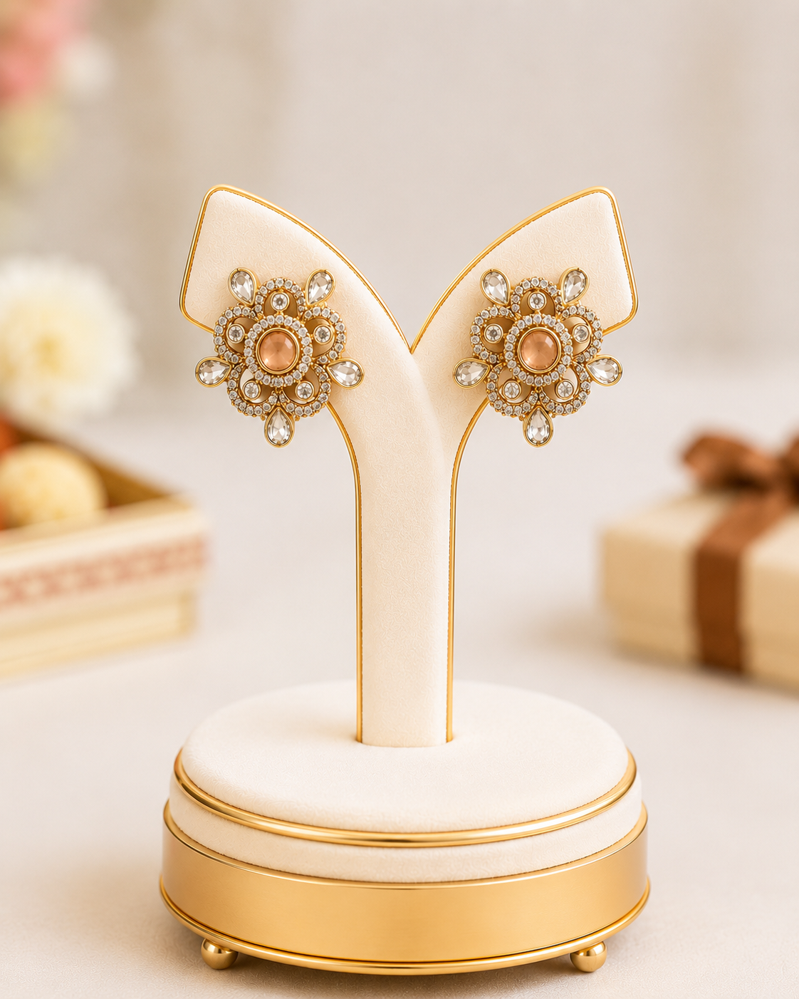Blossom Polki Stud Earrings