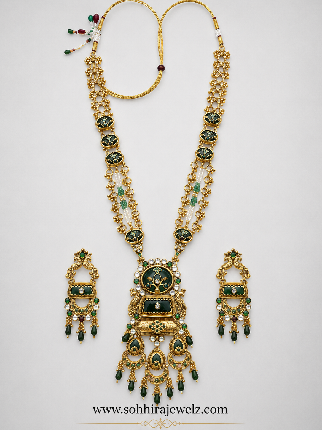 Forest Throne Meenakari Long Necklace