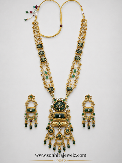 Forest Throne Meenakari Long Necklace