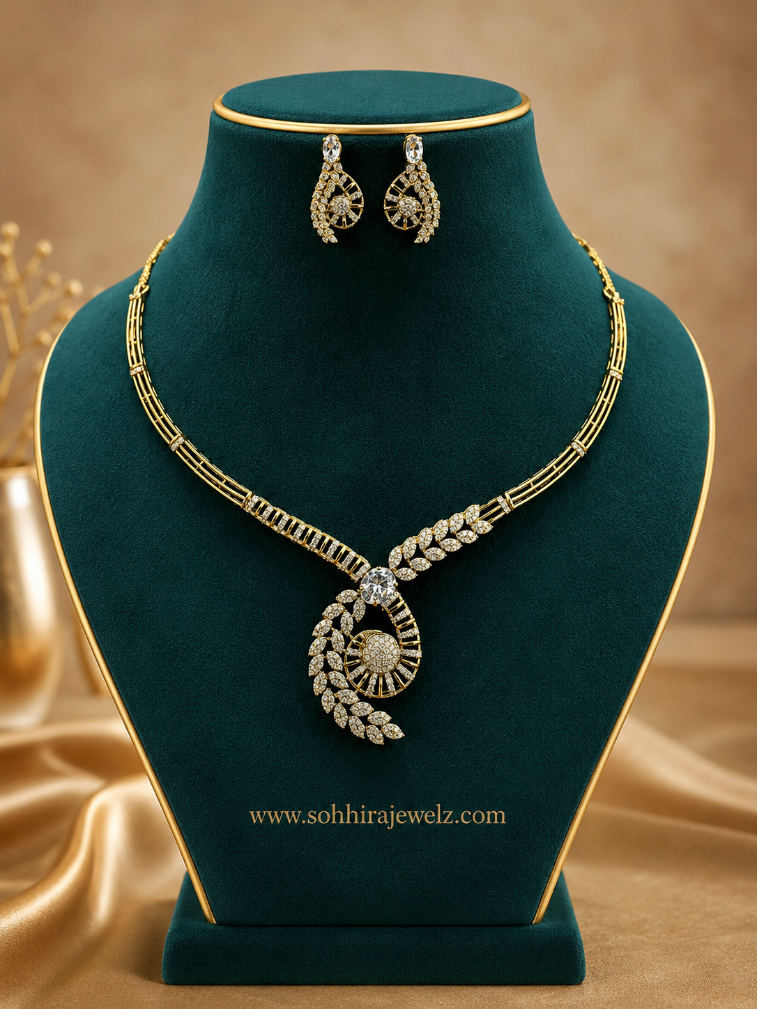 Spiral Galaxy Diamond Necklace