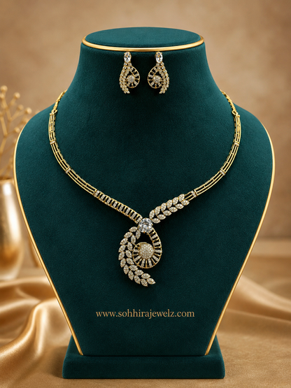 Spiral Galaxy Diamond Necklace