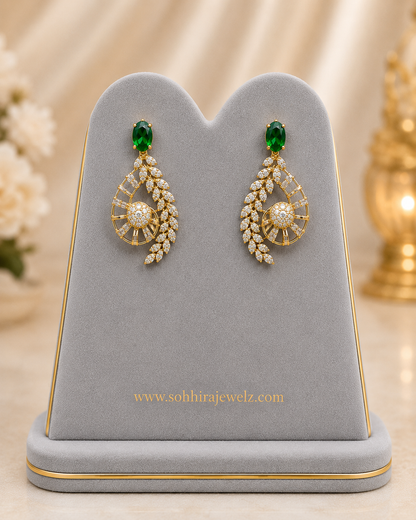 Emerald Swirl Diamond Necklace
