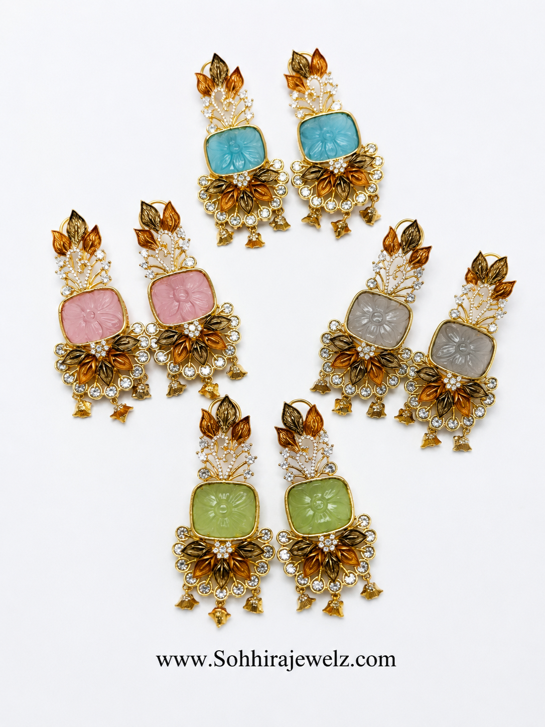 Moonmist Blossom Chandelier Earrings