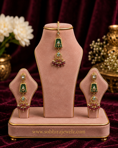 Ruby Emerald Heritage Necklace Set