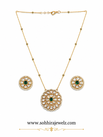 Emerald Rosette Pendant