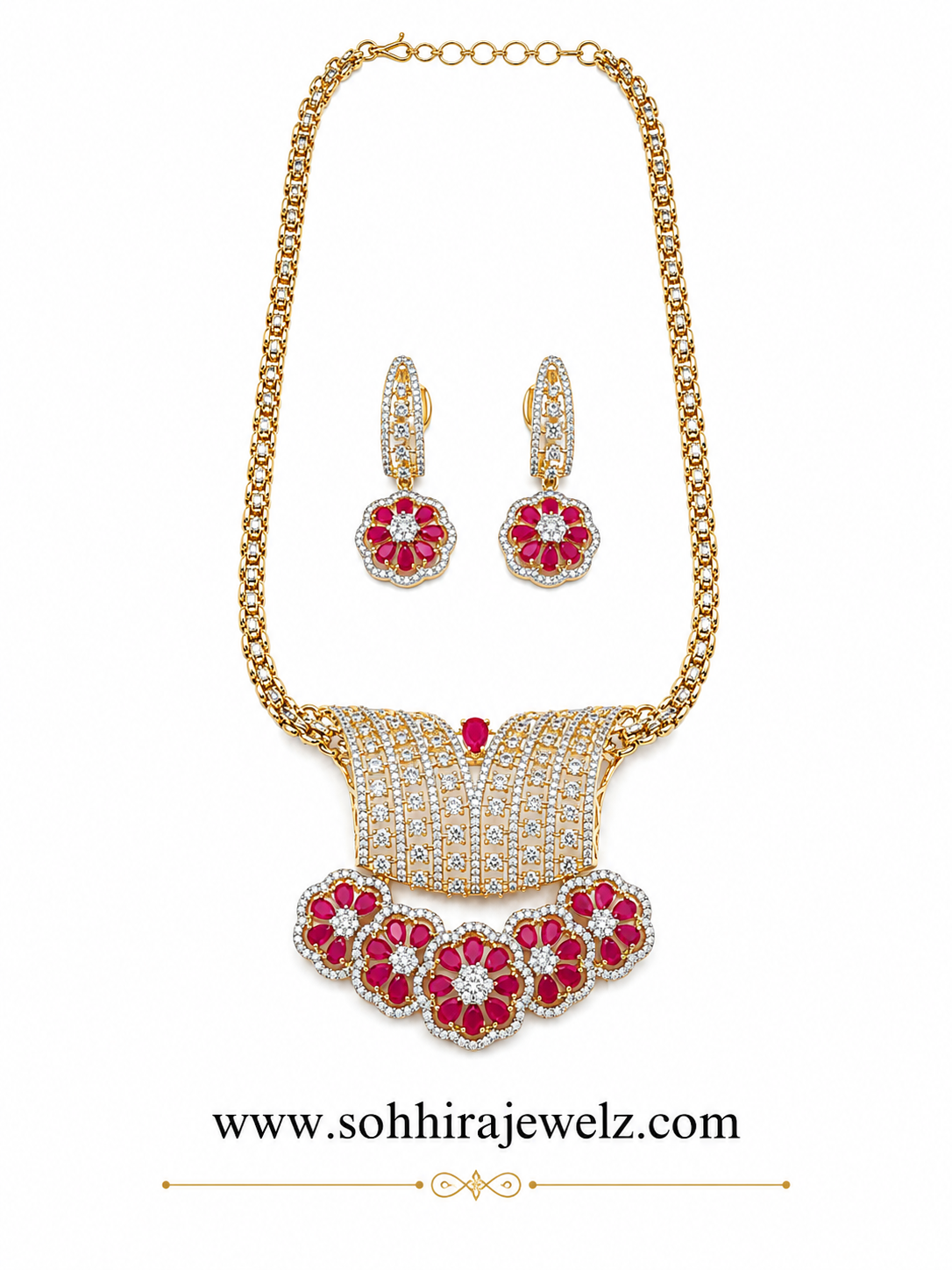 Ruby Bloom Necklace