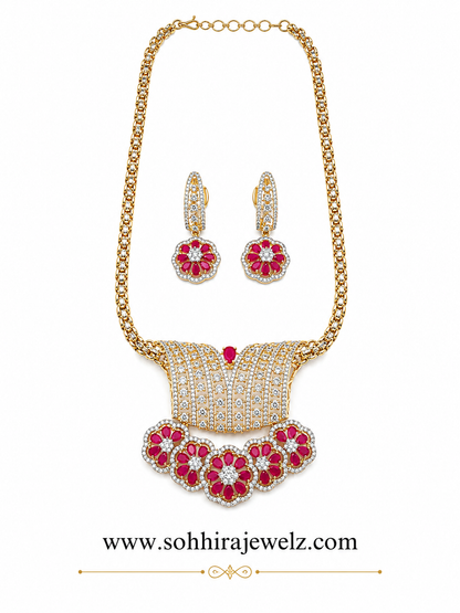 Ruby Bloom Necklace