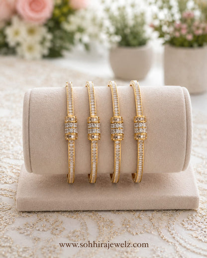 Starlit Baguette Bangle Set