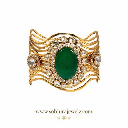 Empress Wave Emerald Cuff Bracelet