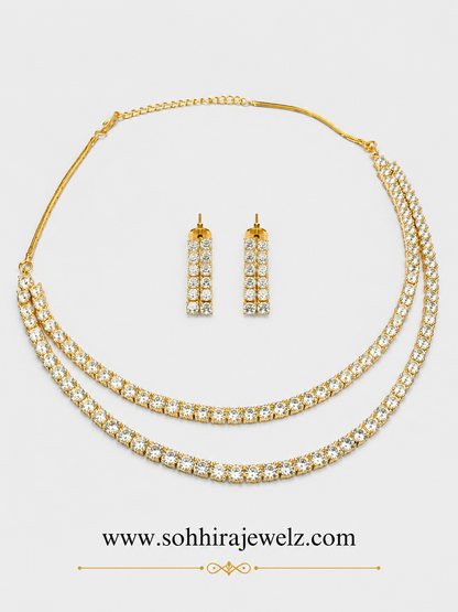Sohhira Double Layer Diamond Necklace